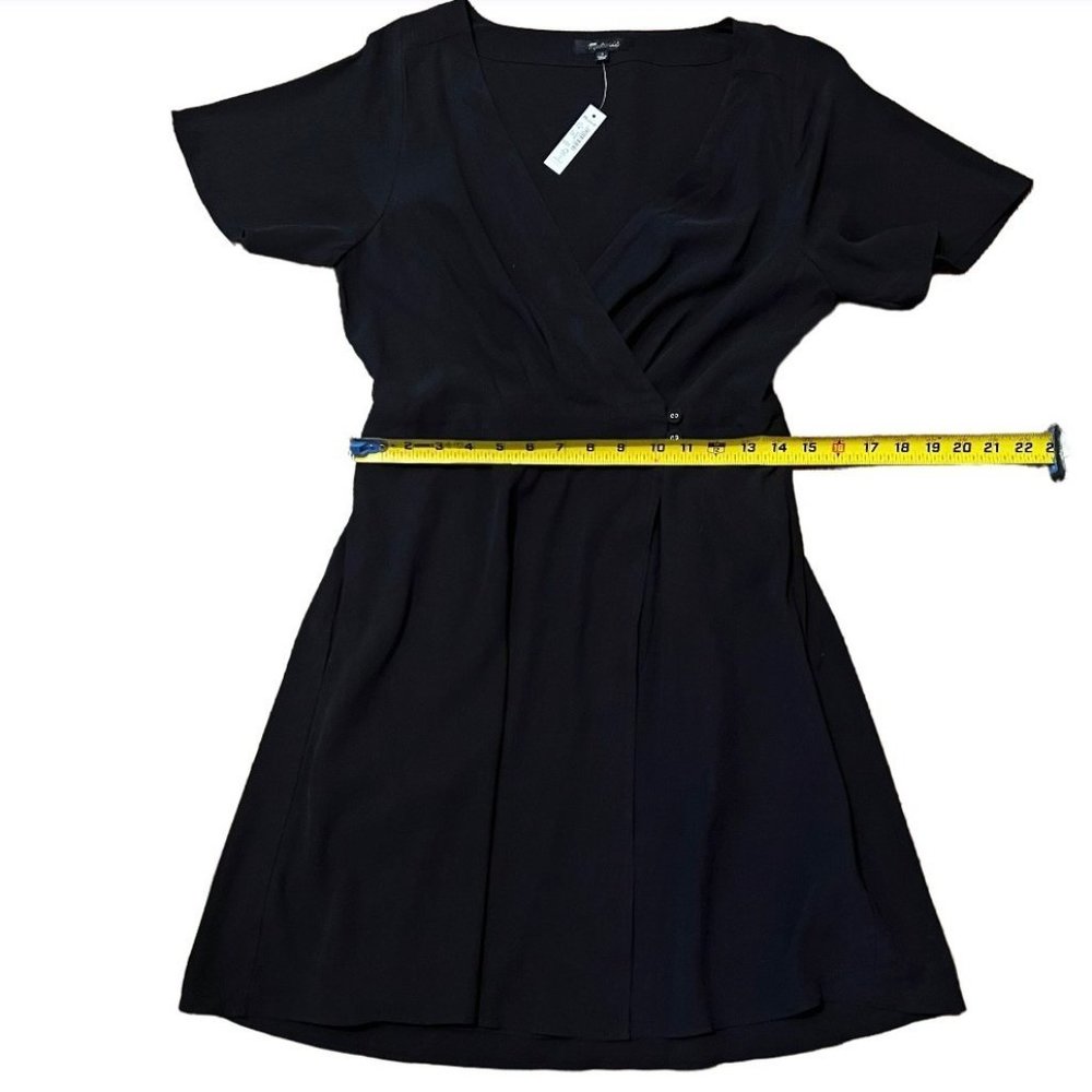 Madewell womens pleated waist wrap mini dress size 4 - Picture 4 of 9